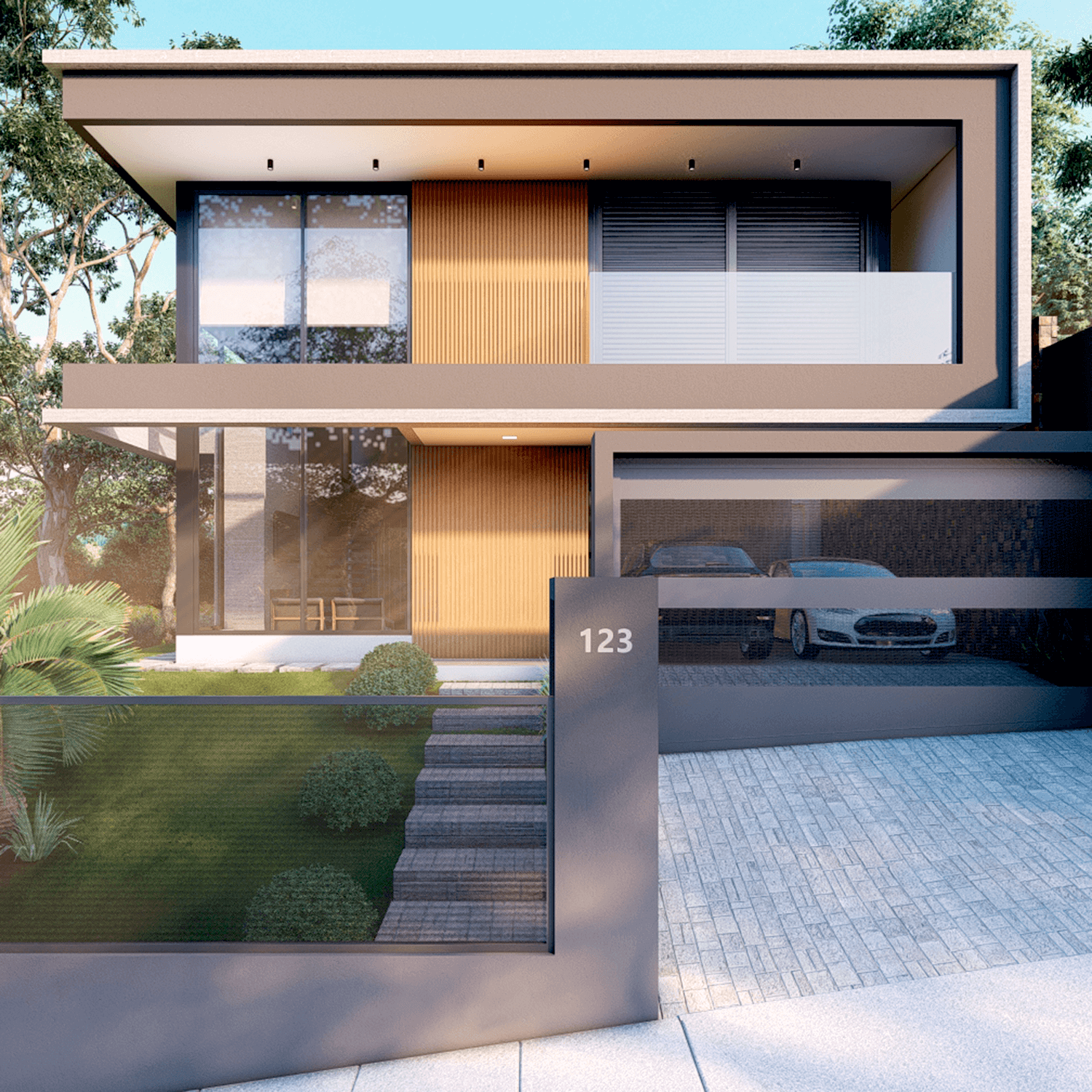 Primeira imagem de render 3d representando projeto arquitetônico de Indianara Carolina Emke
